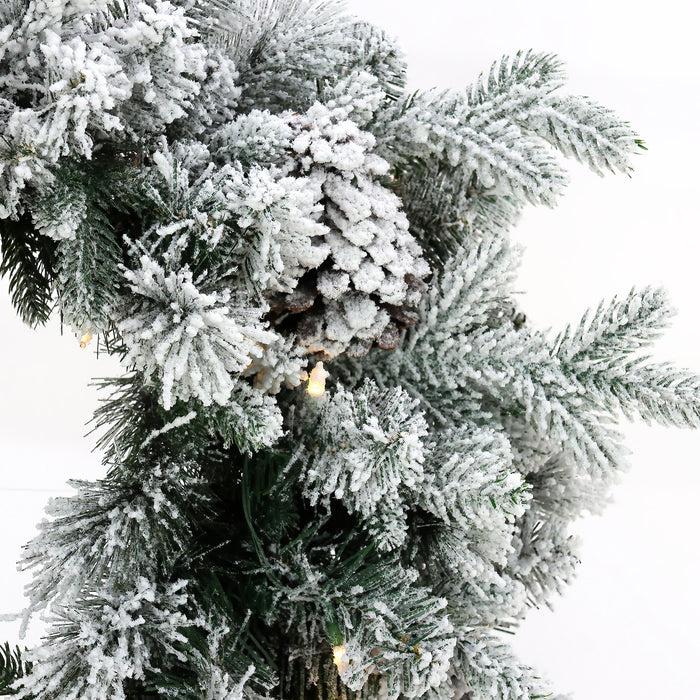 122Cm Snowy Dorchester Pre-Lit Christmas Wreath