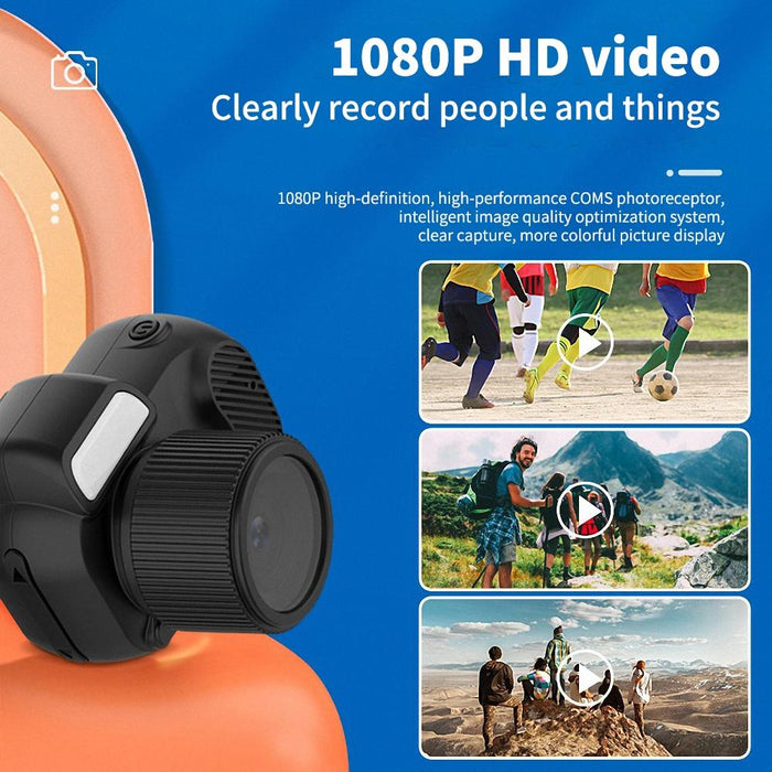 1080P Mini Action Camera With Screen Black