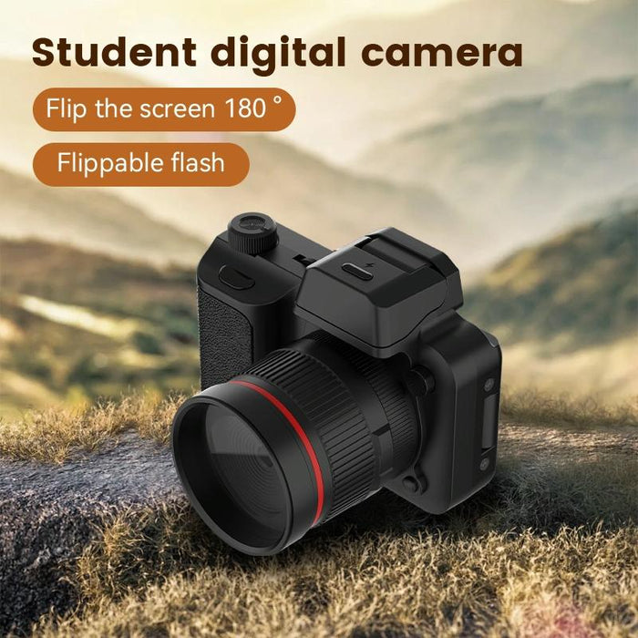 4K Mini Digital Camera For High Definition Selfies Black