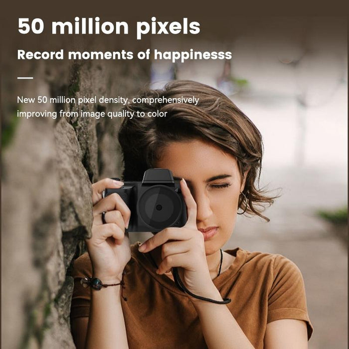 4K Mini Digital Camera For High Definition Selfies Black