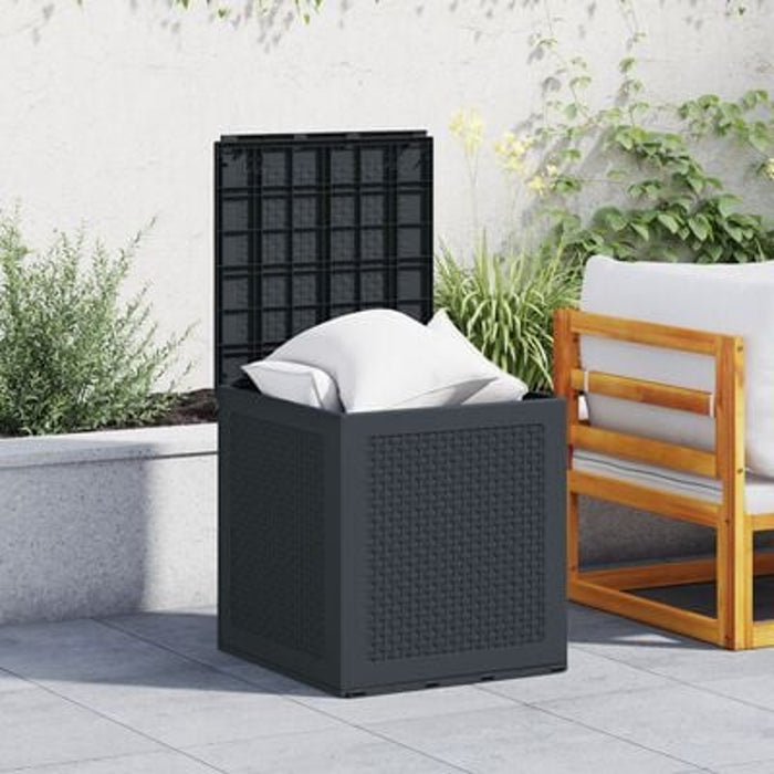 Garden Storage Box Anthracite 55X53X57 Cm Pp Nibpik