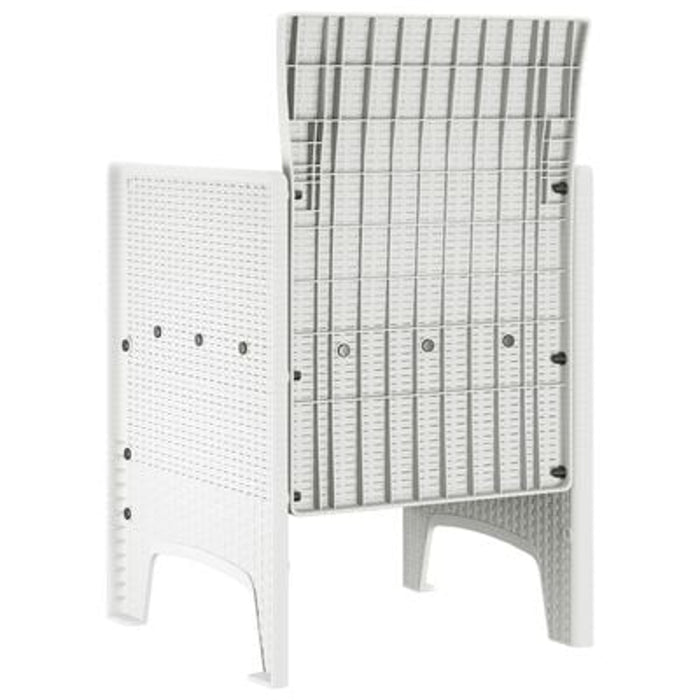 Garden Chairs With Cushions 2 Pcs White Poly Rattan Naialo