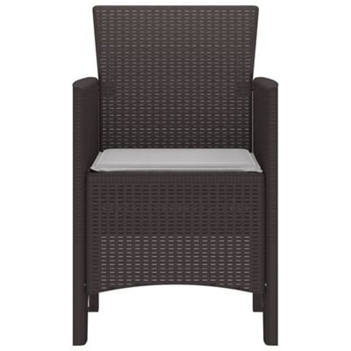 Garden Chairs With Cushions 4 Pcs Brown Poly Rattan Naiaip