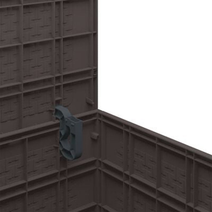 Garden Storage Box Brown 55X53X57 Cm Pp Nibpnb