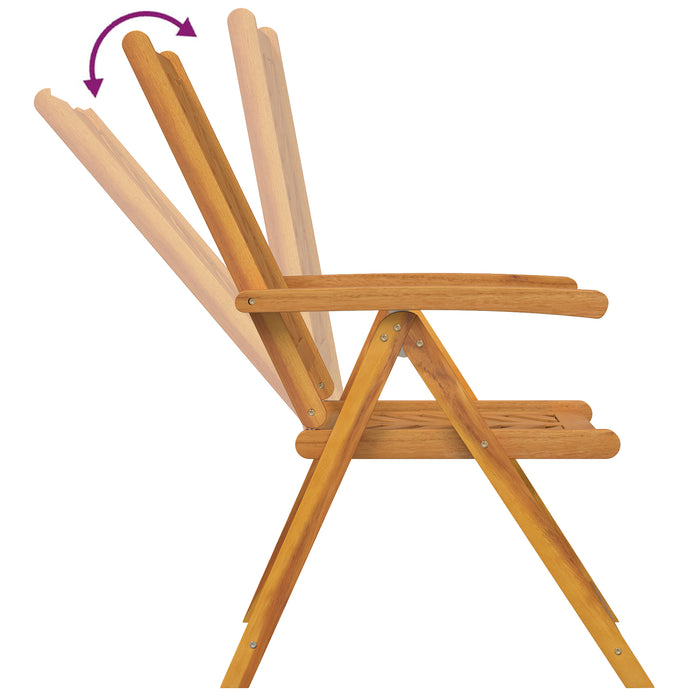Reclining Garden Chairs 4 Pcs Solid Wood Acacia Topaota