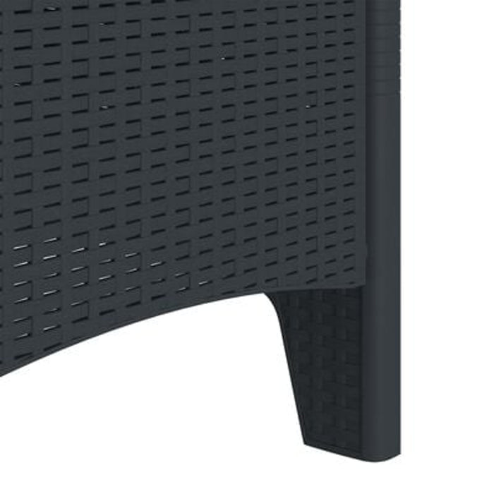 Garden Chairs 4 Pcs Anthracite Poly Rattan Naialn