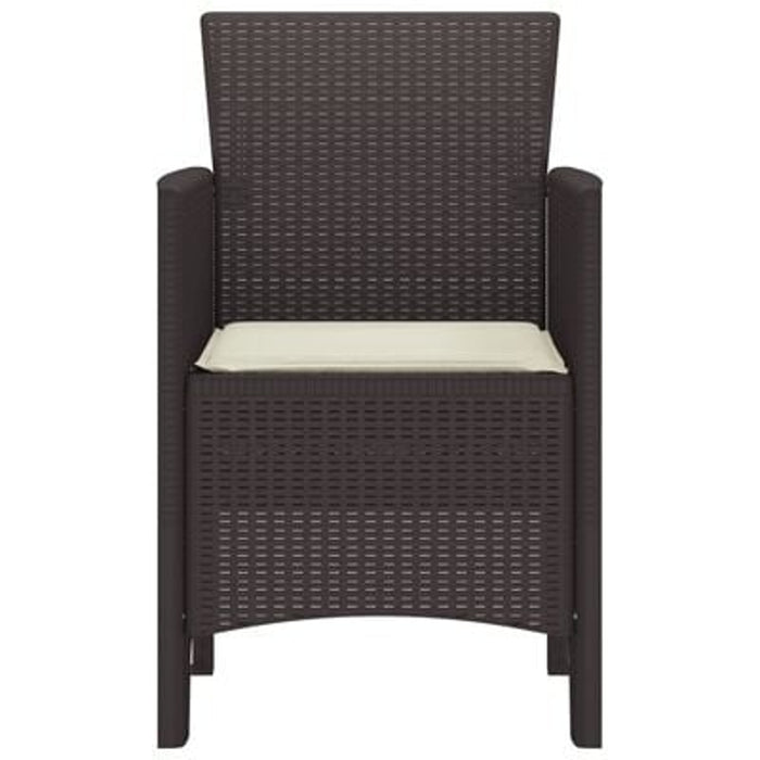 Garden Chairs With Cushions 4 Pcs Brown Poly Rattan Naiaii