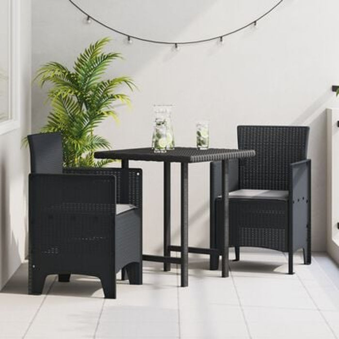Garden Chairs With Cushions 2 Pcs Anthracite Poly Rattan Naiapb