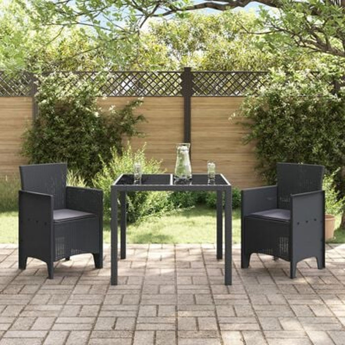 Garden Chairs With Cushions 2 Pcs Anthracite Poly Rattan Naiapo