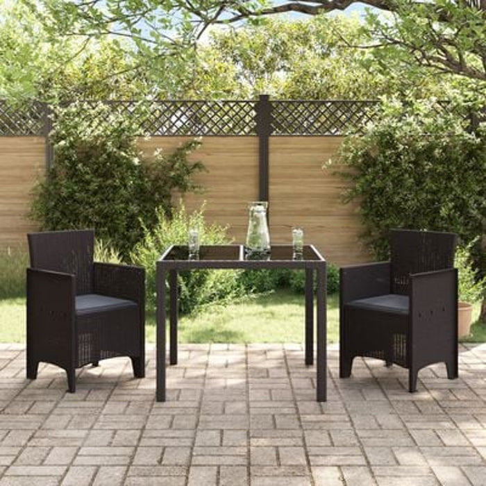 Garden Chairs With Cushions 2 Pcs Brown Poly Rattan Naiapl