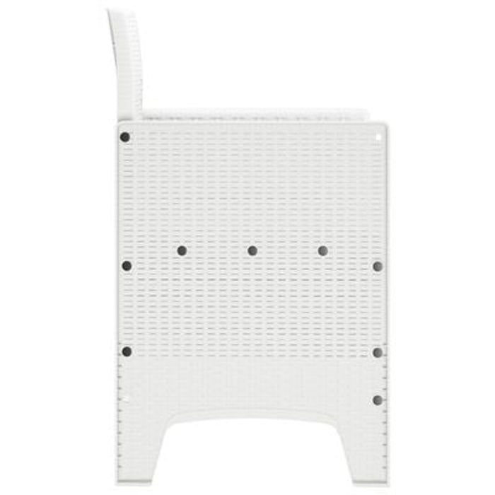 Garden Chairs With Cushions 2 Pcs White Poly Rattan Naialo