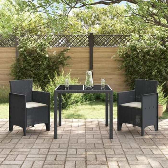 Garden Chairs With Cushions 2 Pcs Anthracite Poly Rattan Naiapx