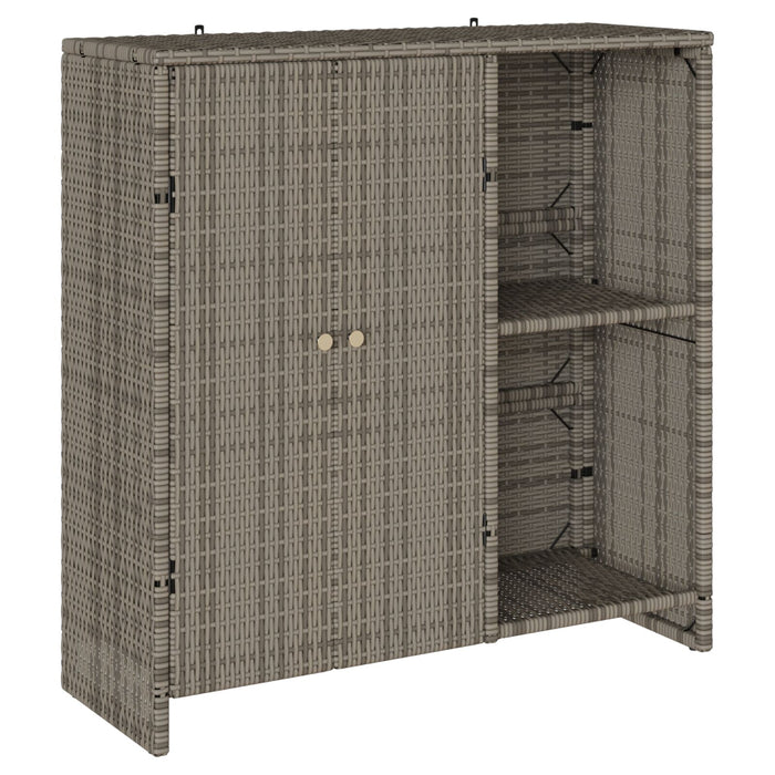 Storage Cabinet Grey 100X36X102 Cm Rattan Aobtnxt