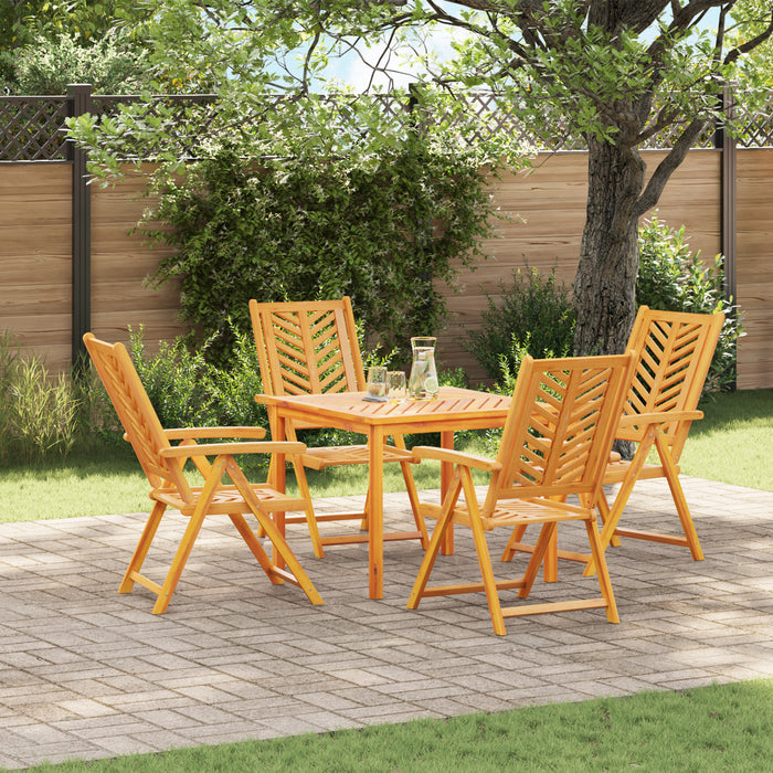 Reclining Garden Chairs 4 Pcs Solid Wood Acacia Topaota