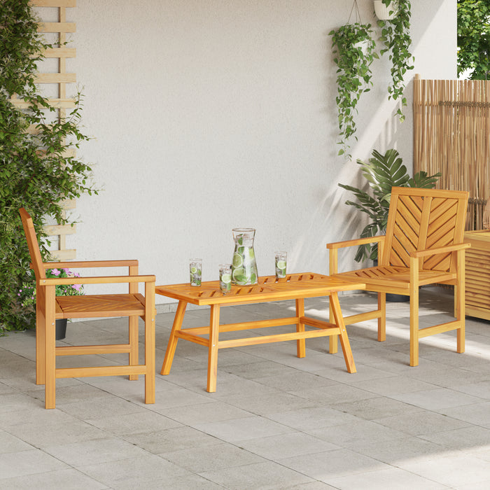 3 Piece Garden Lounge Set Solid Wood Acacia Topaoto