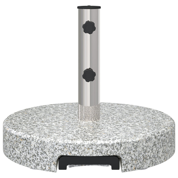 Wheeled Parasol Base With Handle Grey Granite 29 Kg Round Axbbxnob