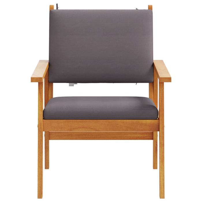 Outdoor Chairs 2 Pcs With Cushions Solid Acacia Wood Aoblpnb