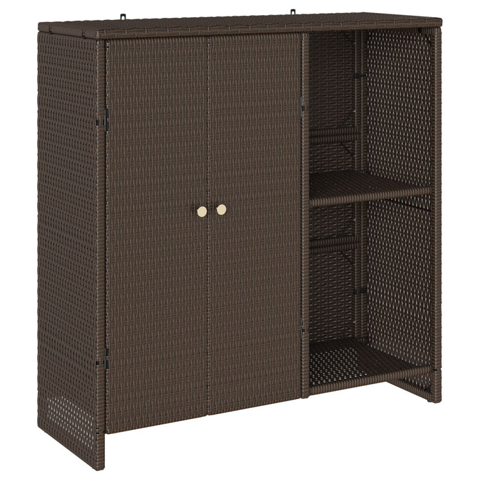 Storage Cabinet Brown 100X36X102 Cm Rattan Aobtnxx