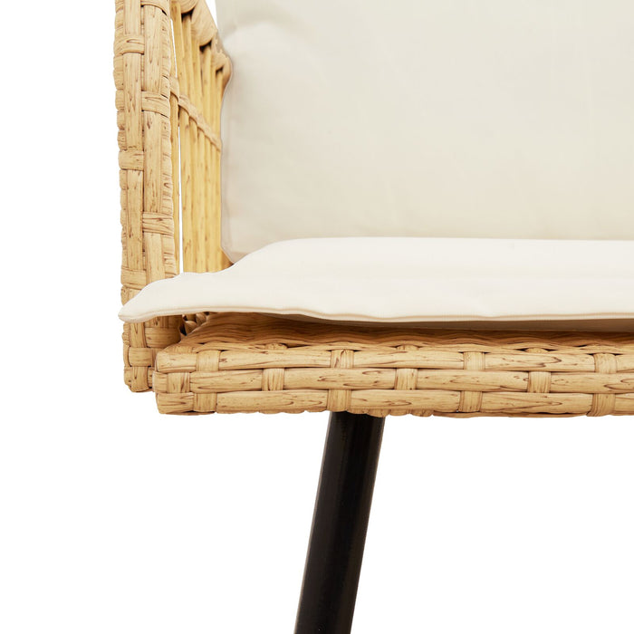 L-Shaped Sofa Natural 231X173X78 Cm Poly Rattan Aobnxla