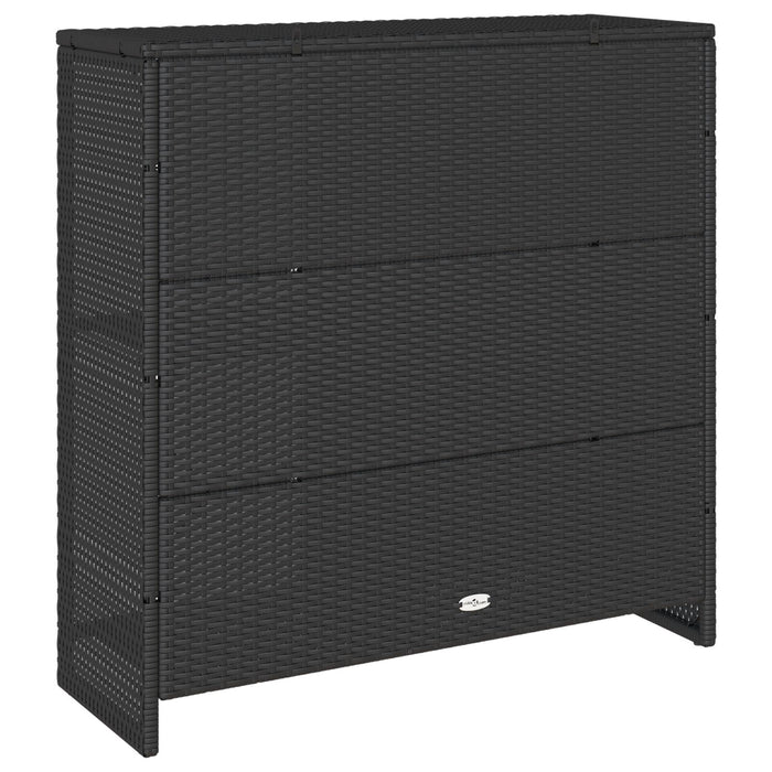 Storage Cabinet Black 100X36X102 Cm Rattan Aobtnxo