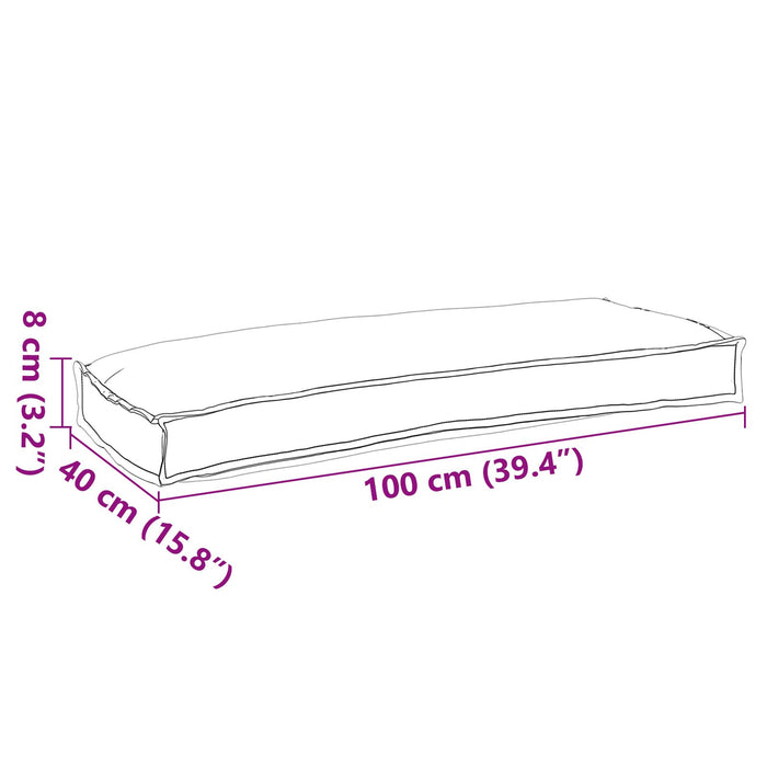 Outdoor Cushion Anthracite Polyester 100 Cm X 40 Cm X 8 Cm Axbbolon