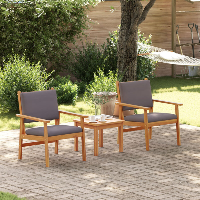Outdoor Chairs 2 Pcs With Cushions Solid Acacia Wood Aoblpnb