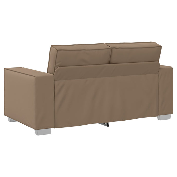 Loveseat Sofa In Cappuccino - 120 Cm Faux Leather Aobpbak