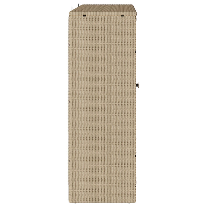 Storage Cabinet Beige 100X36X102 Cm Rattan Aobtnxa