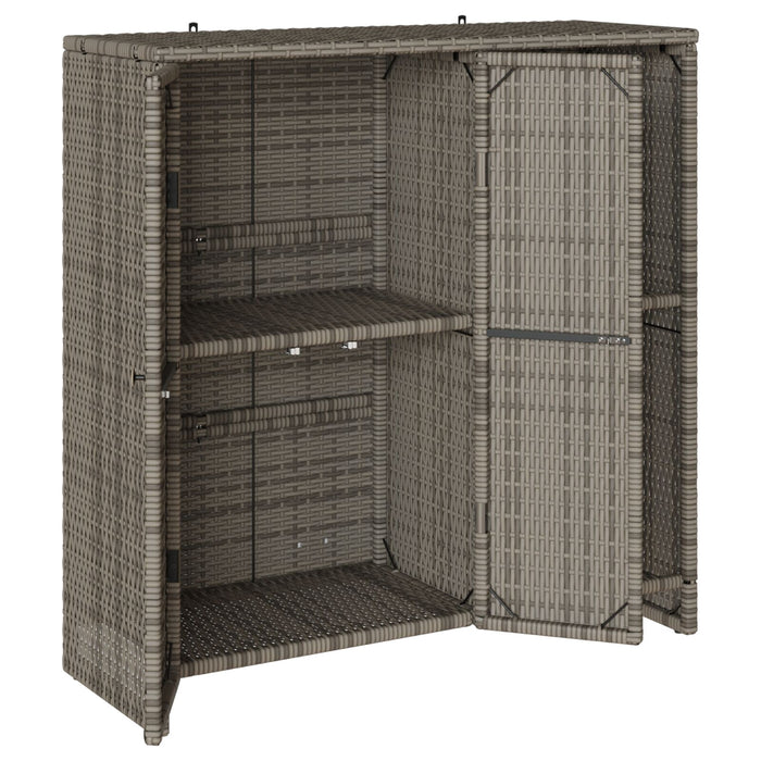 Storage Cabinet Grey 100X36X102 Cm Rattan Aobtnxt