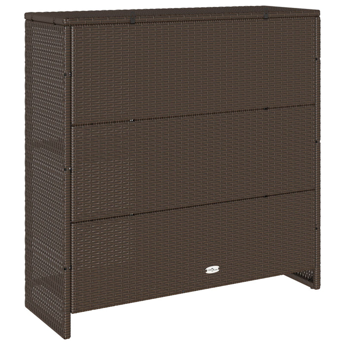Storage Cabinet Brown 100X36X102 Cm Rattan Aobtnxx