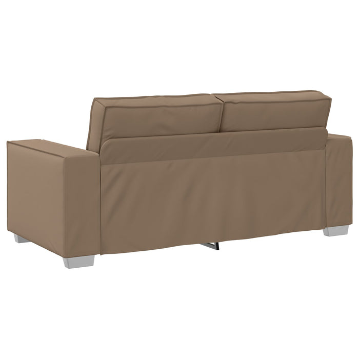 Loveseat Sofa In Cappuccino 140Cm Faux Leather Aobpbpp