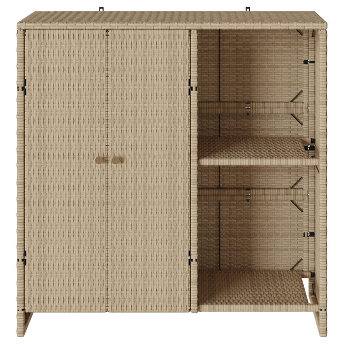 Storage Cabinet Beige 100X36X102 Cm Rattan Aobtnxa
