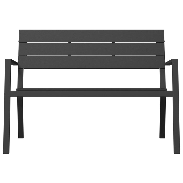 Garden Bench - Steel And Wpc In Black Axbboiit