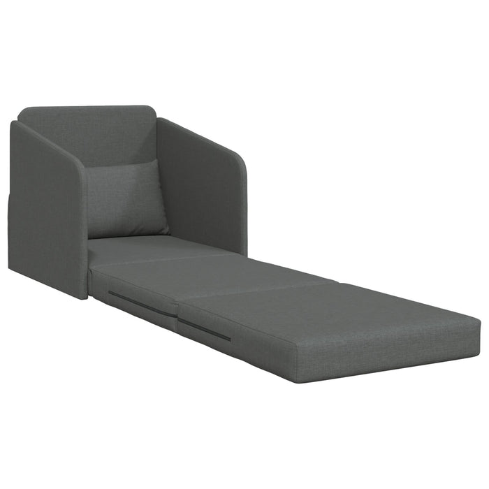 Sofa Dark Grey Fabric 200 X 60 X 62 Cm Durable Floor Sofa Bed Aoblltn