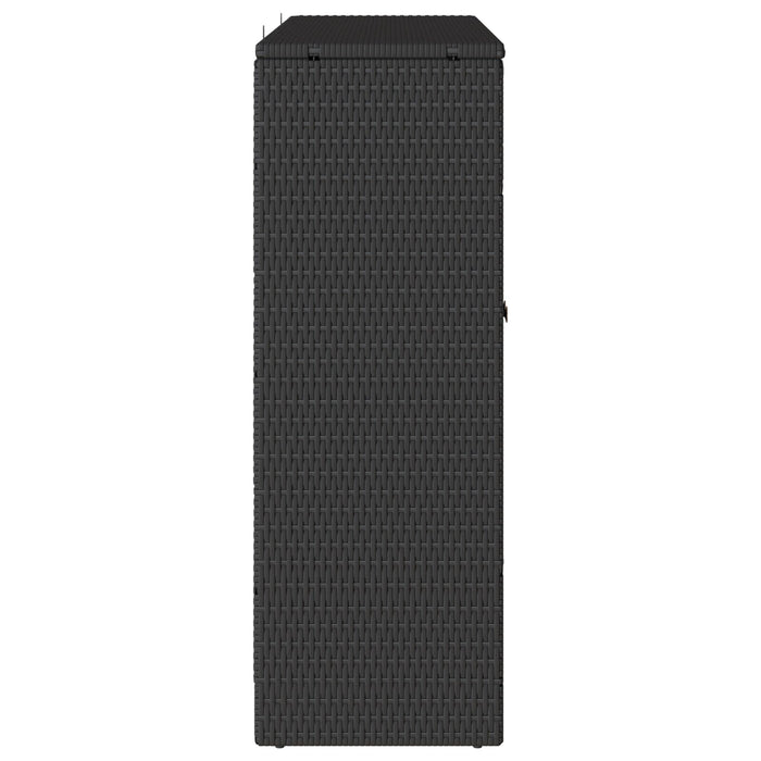 Storage Cabinet Black 100X36X102 Cm Rattan Aobtnxo