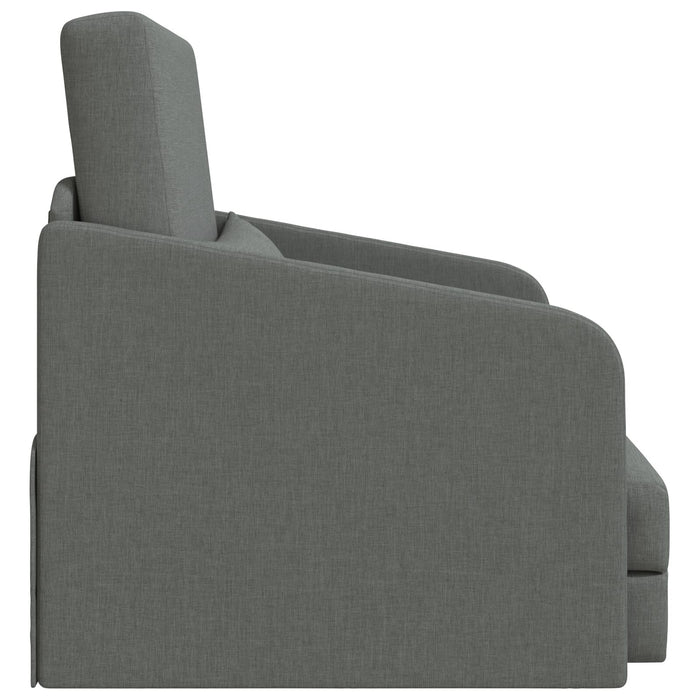 Sofa Dark Grey Fabric 200 X 60 X 62 Cm Durable Floor Sofa Bed Aoblltn