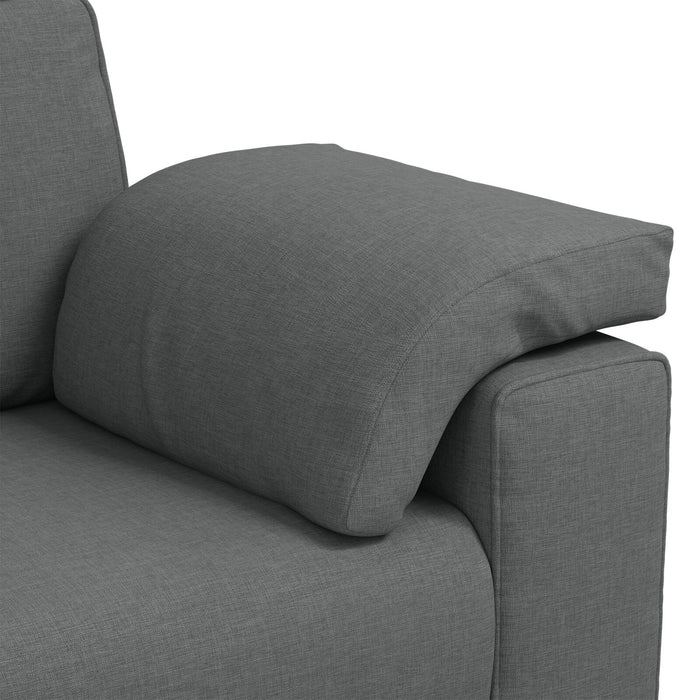 Loveseat Sofa In Dark Grey, 140 Cm Fabric Aobpxxn