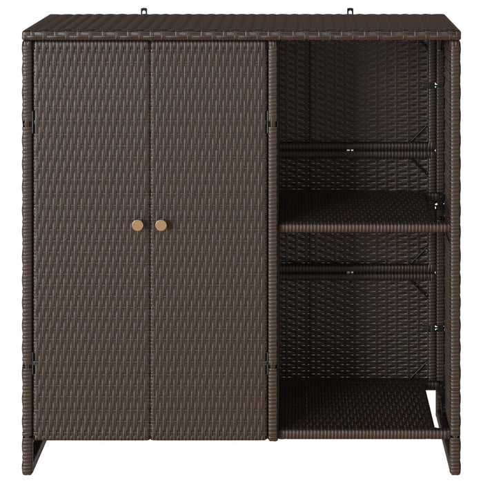 Storage Cabinet Brown 100X36X102 Cm Rattan Aobtnxx