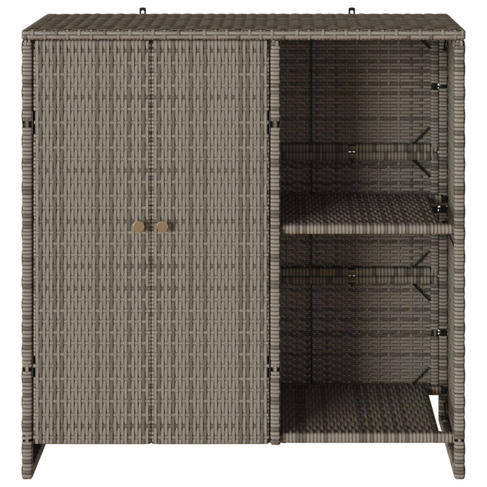 Storage Cabinet Grey 100X36X102 Cm Rattan Aobtnxt