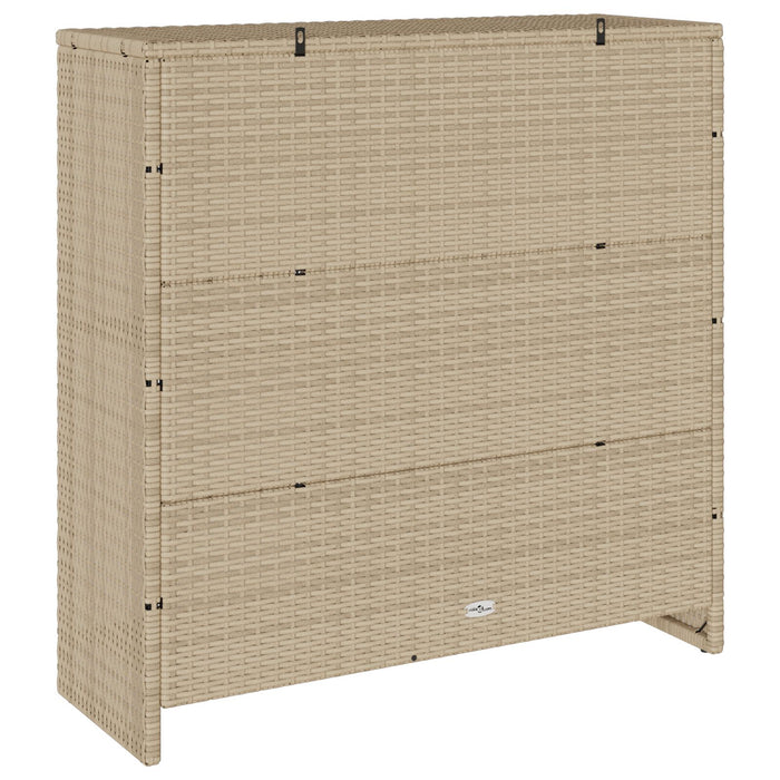 Storage Cabinet Beige 100X36X102 Cm Rattan Aobtnxa