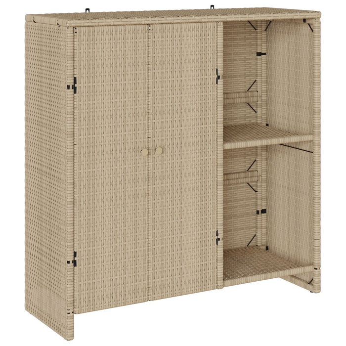 Storage Cabinet Beige 100X36X102 Cm Rattan Aobtnxa