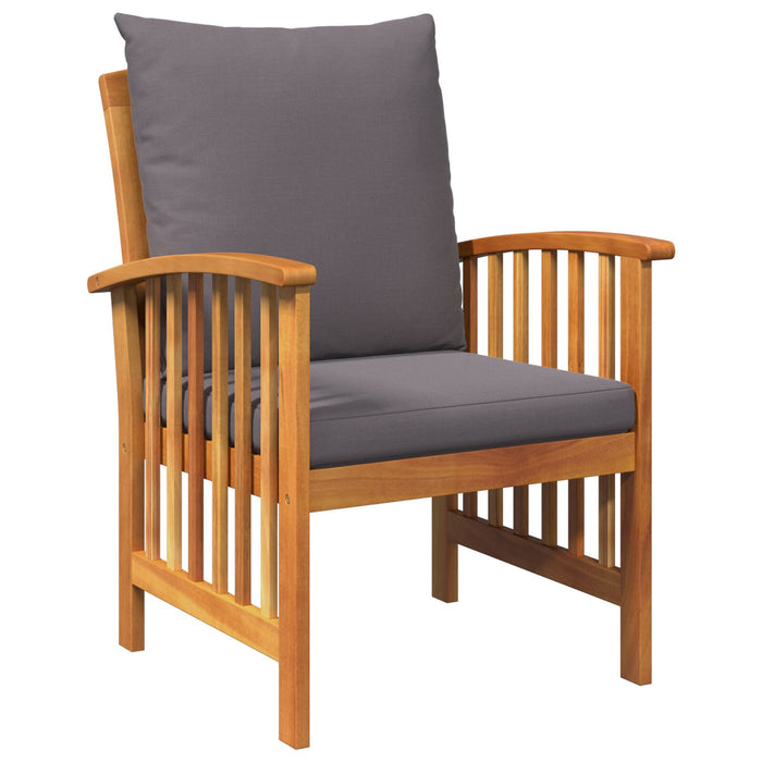 3 Piece Garden Lounge Set With Cushions Made From Solid Acacia Wood Aoblaan