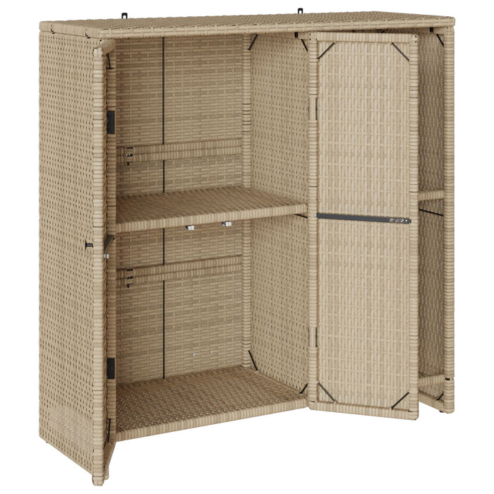 Storage Cabinet Beige 100X36X102 Cm Rattan Aobtnxa