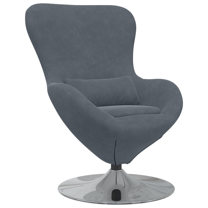 Egg Chair Dark Grey Velvet Axbbxixp