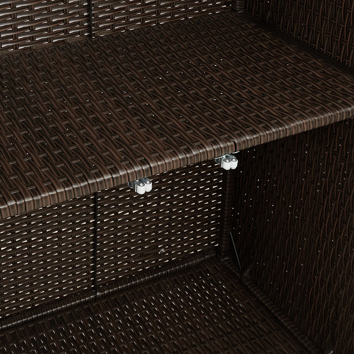 Storage Cabinet Brown 100X36X102 Cm Rattan Aobtnxx