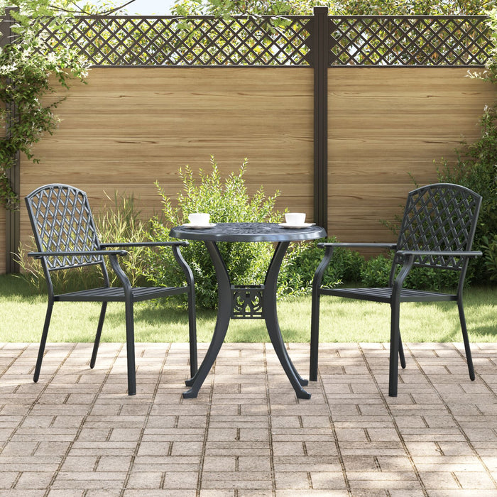 Garden Chairs 2 Pcs Stackable Anthracite Steel Tlxiip