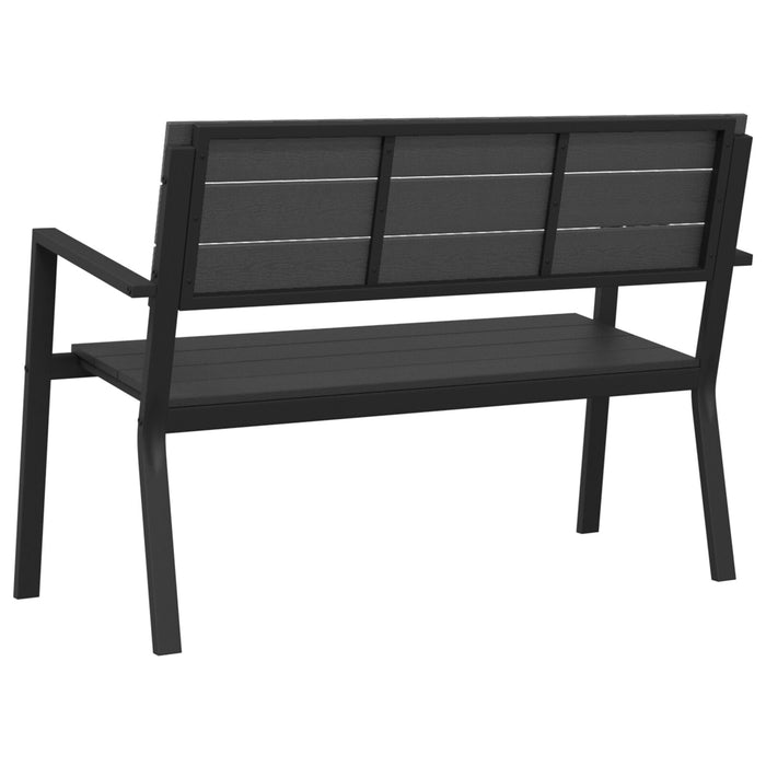 Garden Bench - Steel And Wpc In Black Axbboiit