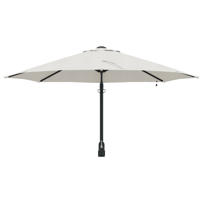Wall-Mounted Garden Parasol With Leds Sand 248 Cm Axbbtxat