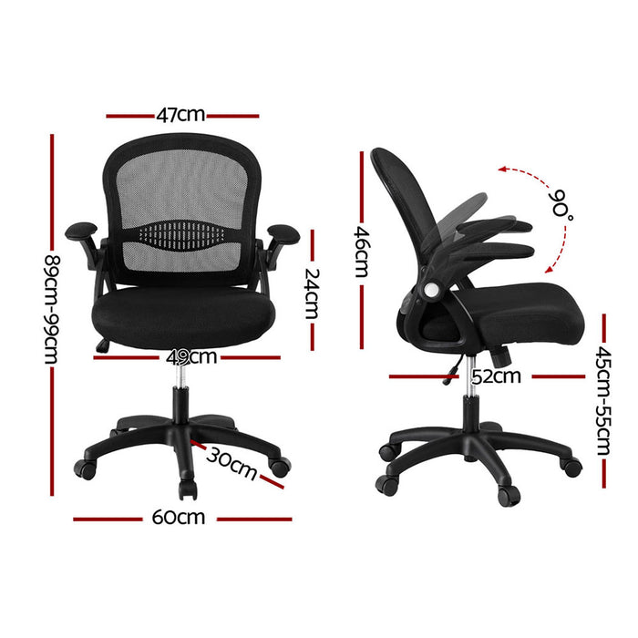 2X Mesh Office Chair Computer Gaming Desk Chairs Work Study Mid Back