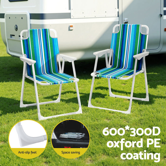 Outdoor Chairs Folding Camping Chair Steel Portable Patio Furniture